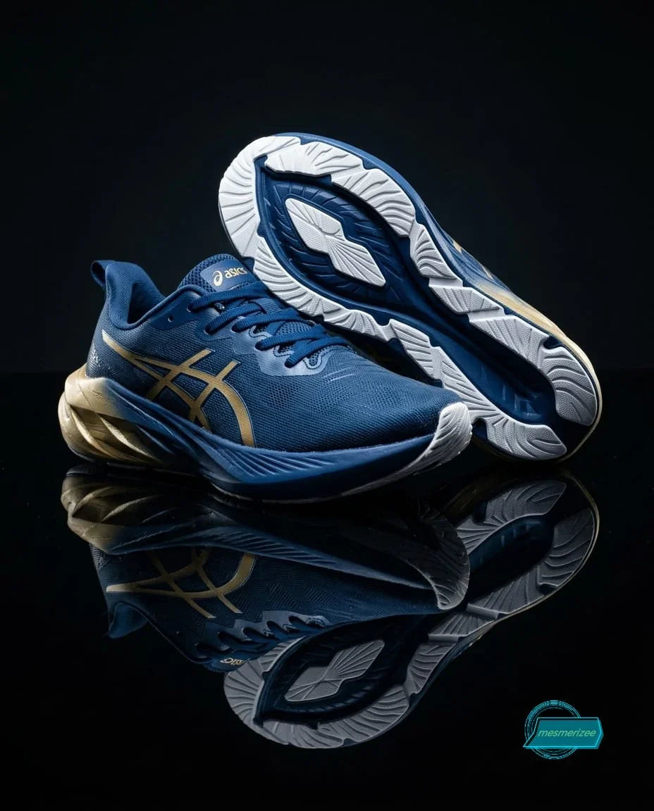 Asics Navy blue premium running mesh sneakers for men