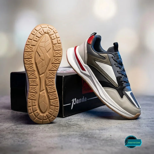 Mesmerizee Ultra-Comfort Premium Running Mesh Sneakers for Men in grey.