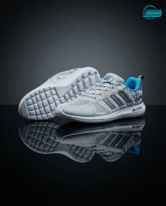Light grey Adidas Ultra-Comfort Premium Running Mesh Sneakers for men