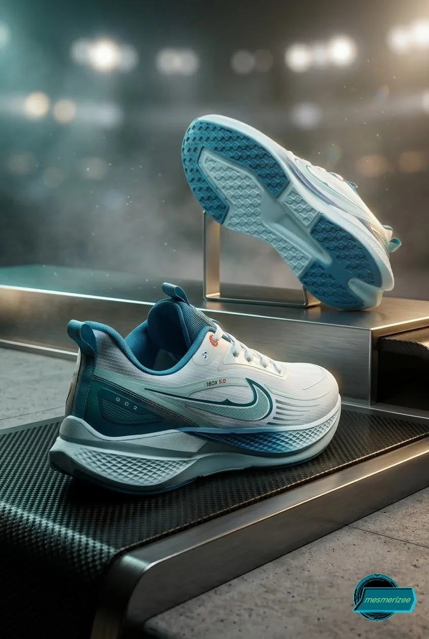 Mesmerizee aqua green ultra-comfort premium running mesh sneakers for men