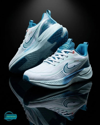 Mesmerizee aqua green premium running mesh sneakers for men with breathable design
