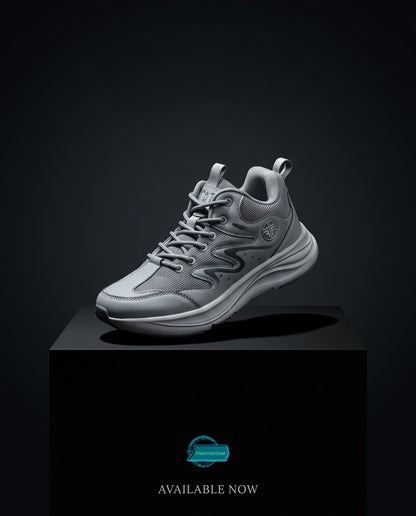 Mesmerizee grey ultra-comfort premium running mesh sneakers for men