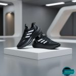 Premium Mens  Light Weight Mesh Sneakers With Memory Foam (ZB-888-Full Black) - Image 7