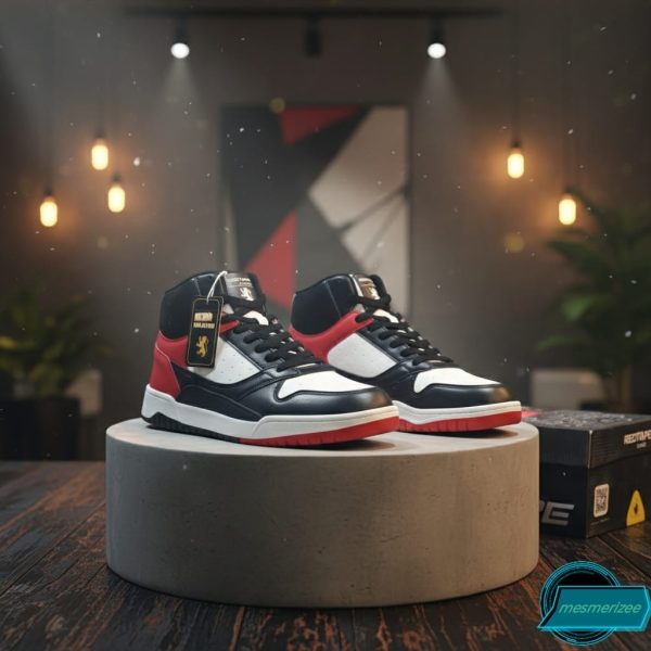 Premium Quality High Neck Sneakers For Men(Rsl-0012-red/black/white) - Image 7