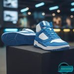 Premium Quality High Neck Sneakers For Men(Rsl-0014-sky blue/white)