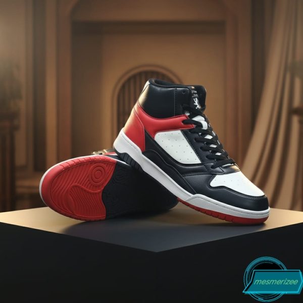 Premium Quality High Neck Sneakers For Men(Rsl-0012-red/black/white) - Image 6