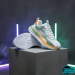 Mens Running Shoes Mesh Sneakers(wallmark-476-white/green/orange) - Image 7