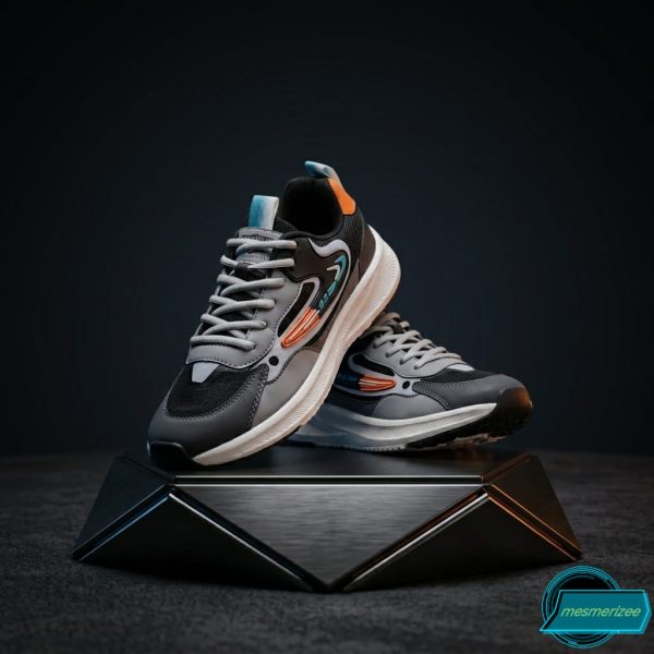 Ultra-Comfort Premium Running Mesh Sneakers for Men(605 blk/Orange) - Image 2