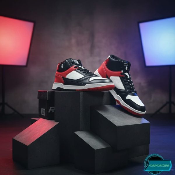 Premium Quality High Neck Sneakers For Men(Rsl-0012-red/black/white) - Image 5