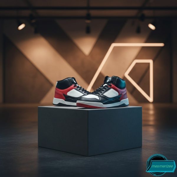 Premium Quality High Neck Sneakers For Men(Rsl-0012-red/black/white) - Image 2