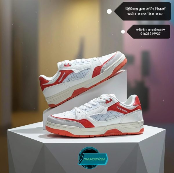 Red-Tape Men's Retro Style Sneakers ( Redtape alpha red) - Image 2