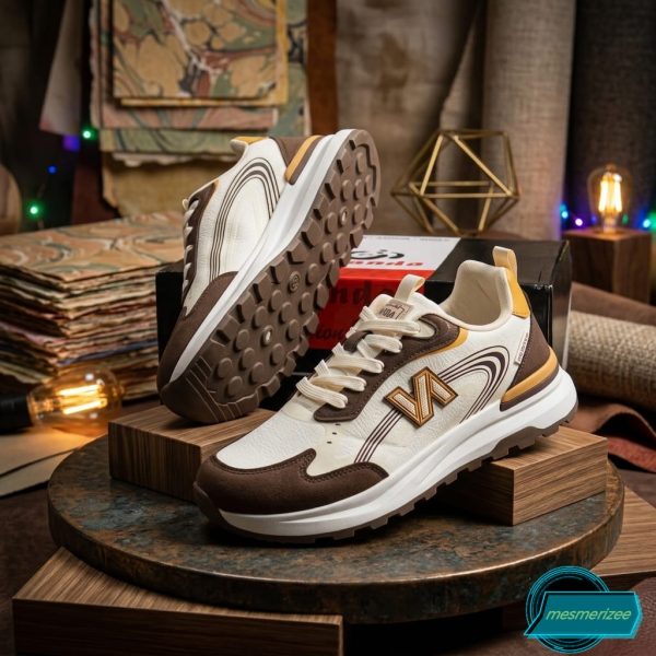 Ultra-Comfort Premium Sneakers for Men(y26218-dark brown/cream) - Image 4