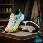 Premium Mens  Light Weight Mesh Sneakers (8105 white/blue)