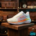 Premium Mens  Light Weight Mesh Sneakers (001-white/orange) - Image 3