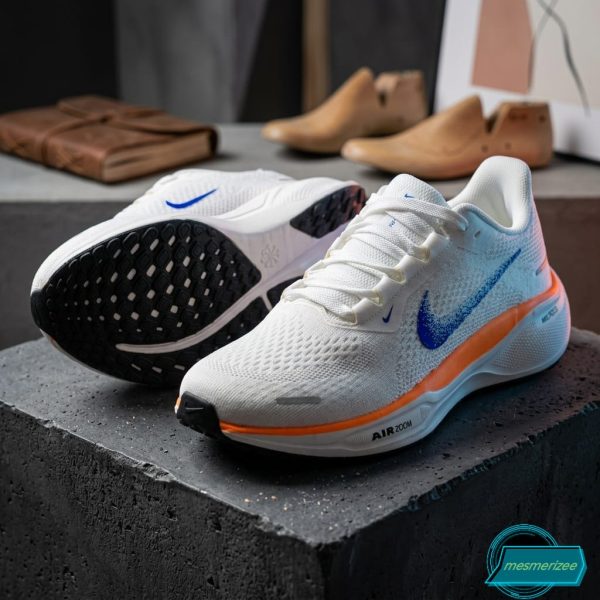 Premium Mens  Light Weight Mesh Sneakers (001-white/blue) - Image 2