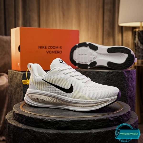 Premium Mens  Light Weight Mesh Sneakers (002 -White/beige) - Image 4