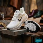 Premium Mens  Light Weight Mesh Sneakers (002 -White/beige) - Image 3