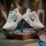 Premium Mens  Light Weight Mesh Sneakers (002 -White/beige) - Image 2