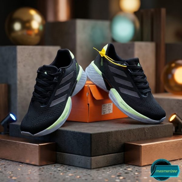 Premium Mens  Light Weight Mesh Sneakers (8111-Black) - Image 4