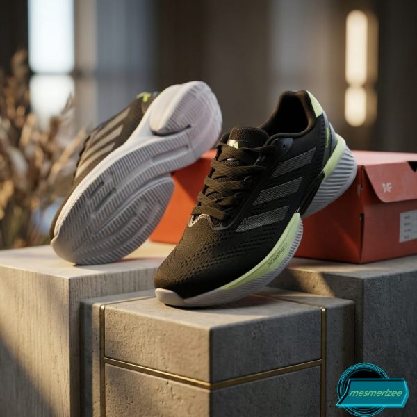 Premium Mens  Light Weight Mesh Sneakers (8111-Black) - Image 2