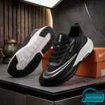 Premium Mens  Light Weight Mesh Sneakers (8105 Black/White) - Image 3