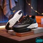 Premium Mens  Light Weight Mesh Sneakers (8105 Black/White) - Image 2