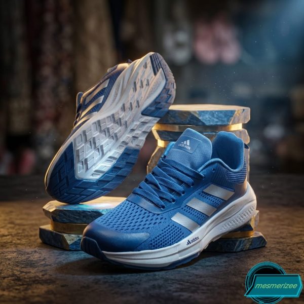 Premium Mens  Light Weight Mesh Sneakers ( A-06-Blue) - Image 2