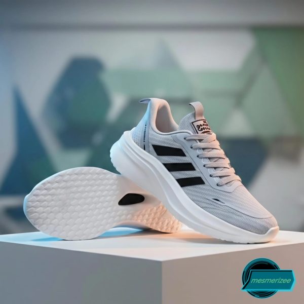 Premium Mens  Light Weight Mesh Sneakers With Memory Foam (ZB-888-Gray) - Image 7