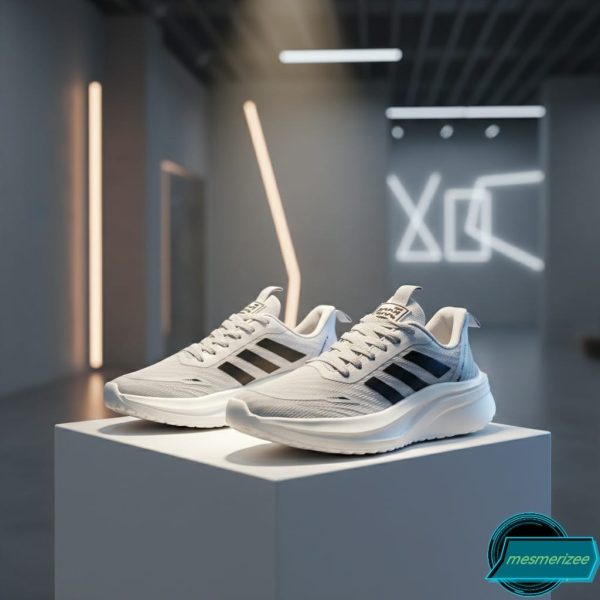 Premium Mens  Light Weight Mesh Sneakers With Memory Foam (ZB-888-Gray) - Image 8